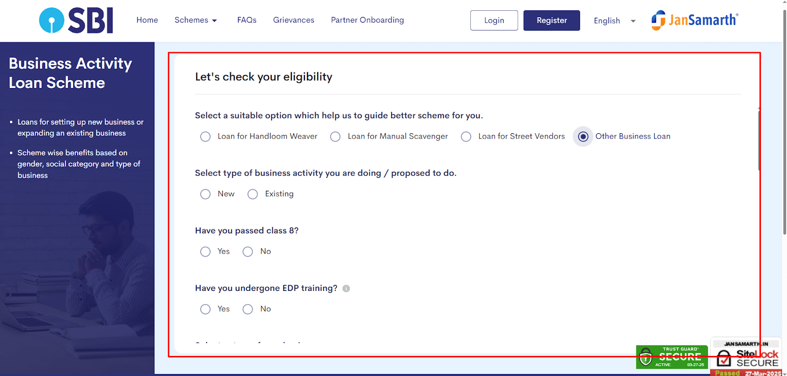 Apply for the SBI E-Mudra Loan 50000